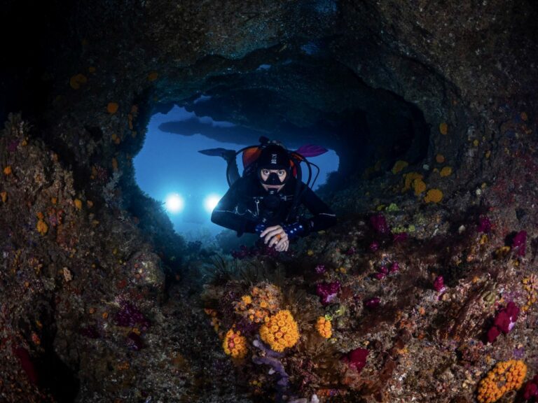 swim to cave raja ampat