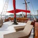 Another shot of our liveaboard's sun deck where guests can enjoy the tropical sunlight