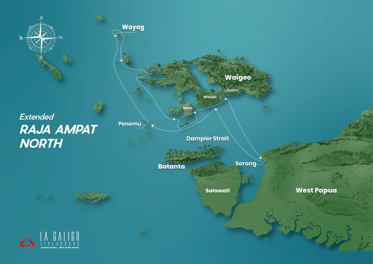map of raja ampat islands