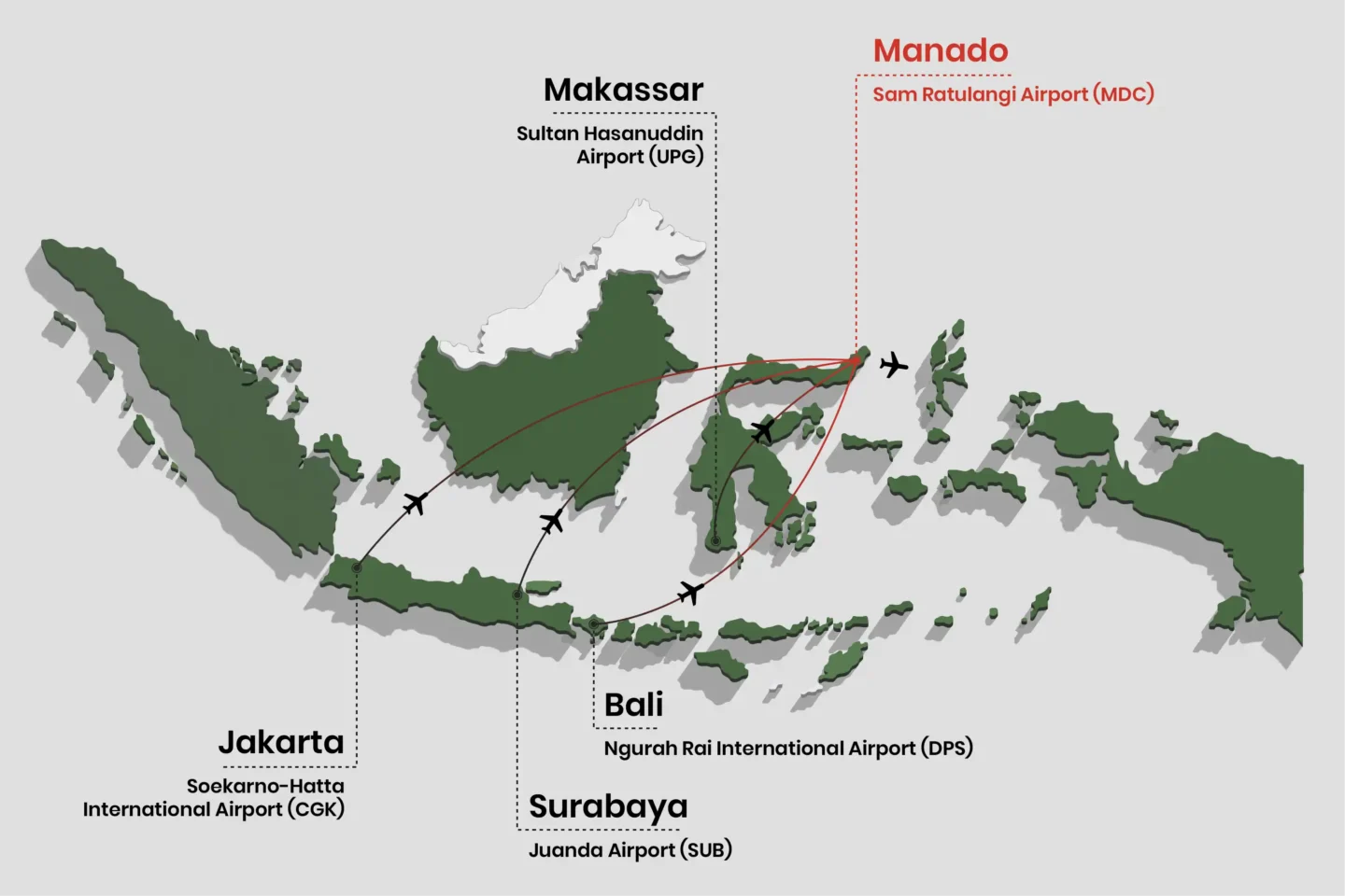 how to get to Manado