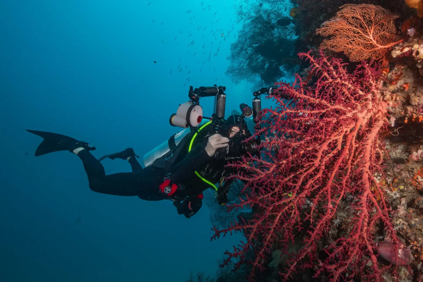 underwater photographer in Raja Ampat scaled 1