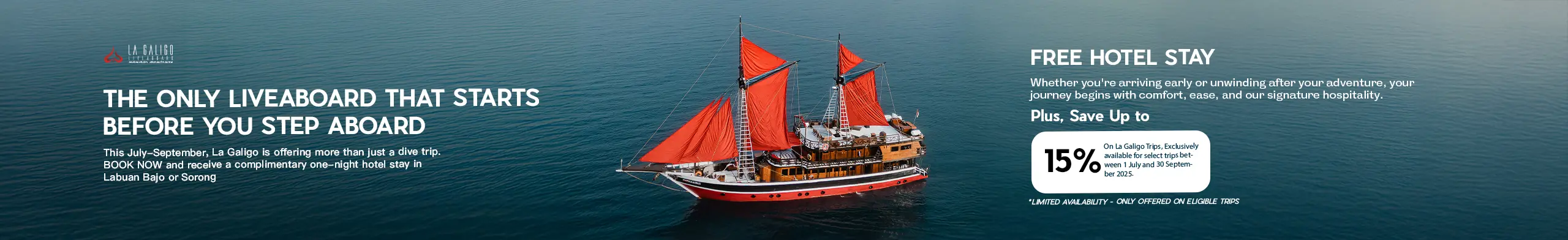 Up to 15% Off La Galigo Liveaboard to Komodo and Raja Ampat | Plus free hotel night