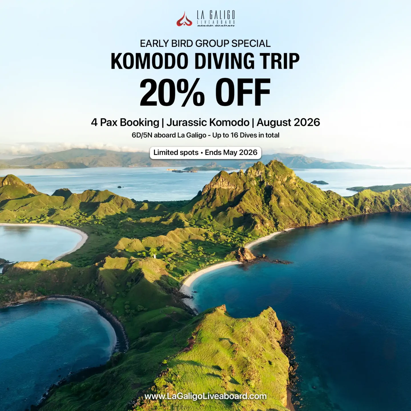 Komodo diving trip 20 percent off