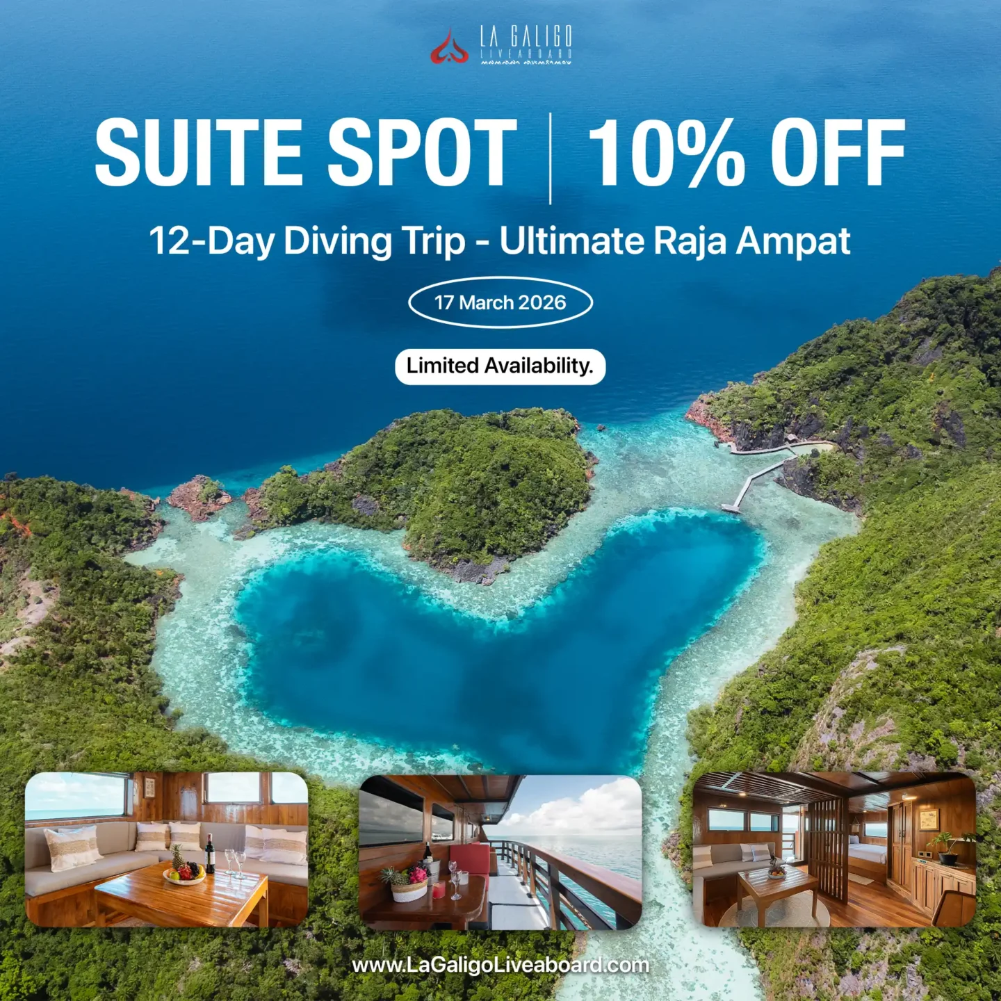 Suite Spot 10% OFF Special Offer Raja Ampat Liveaboard - square